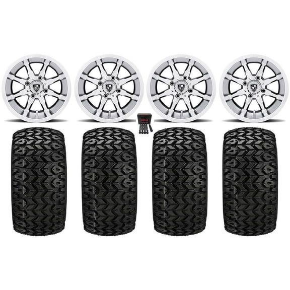Fairway Alloys Shift 10" Golf Wheels Mh 22" Sierra Sport Tires E-Z-GO & Club Car