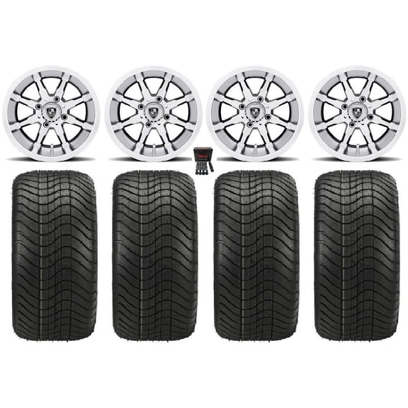 Fairway Alloys Shift 12" Golf Wheels Machined Elite 23x10-12 Tires Yamaha