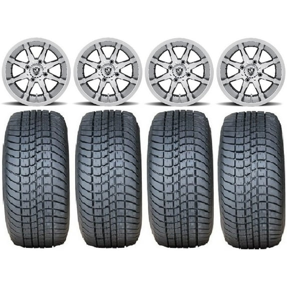 Fairway Alloys Shift Machined Golf Wheels 12" Lo Pro 225x35-12 Tires Yamaha