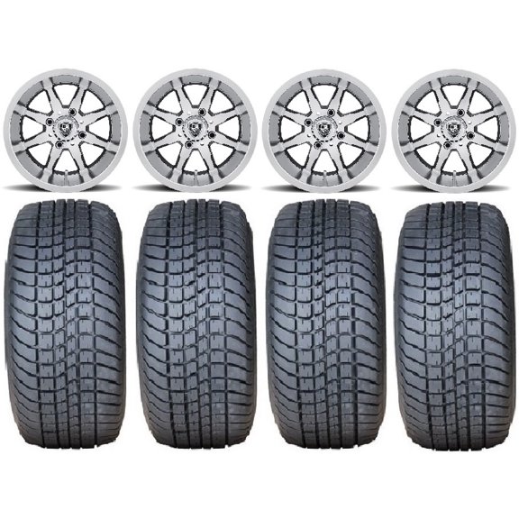 Fairway Alloys Shift Machined Golf Wheels 12" Lo Pro 225x35-12 Tires Yamaha
