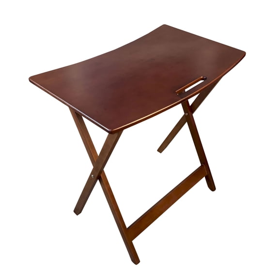 Fairway Avenue Home 26"W Bamboo Folding Personal Table, Mahogany