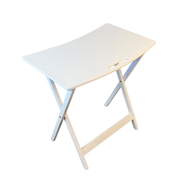 Fairway Avenue Home 26"W Bamboo Folding Personal Table, White