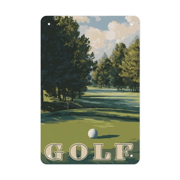 Fairway Bound Versatile Tin Wall Decor - Home Garage Bar - Vertical