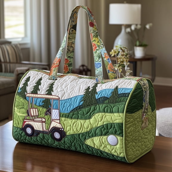 Fairway Classic Quilted Duffle Bag, Quited Travel Tote Bag, Quited Weekender Travel Bag, Carry On Duffle