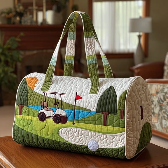 Fairway Classic Quilted Duffle Bag, Quited Travel Tote Bag, Quited Weekender Travel Bag, Carry On Duffle