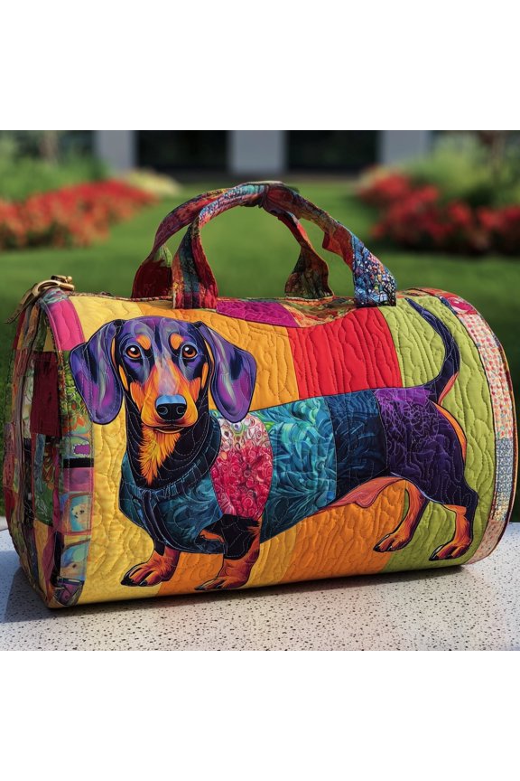 Fairway Dreams Quilted Duffle Bag with Adjustable Strap,Travel Weekender Bag