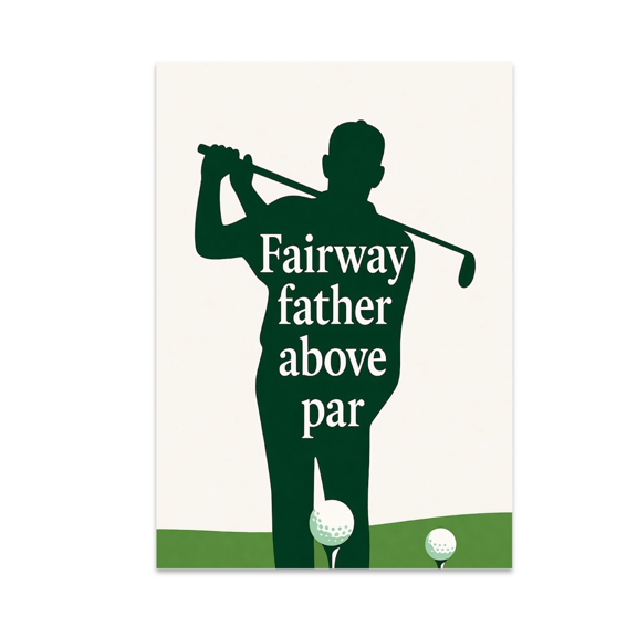 Fairway Father Above Par Golf Wall Decor - Golf Dad - 13x19 Poster Print