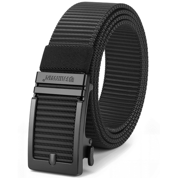Fairwin Casual Nylon Ratchet Belts for Men, Waist 40"-46"