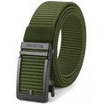 thumbnail image 1 of Fairwin Mens Belt Nylon Ratchet Belts Casual Golf Web Belt, Waist 37"-43", Green, 1 of 8