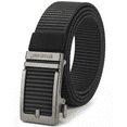 thumbnail image 1 of Fairwin Mens Belt Nylon Ratchet Belts Casual Golf Web Belt, Waist 43"-47", Black, 1 of 9
