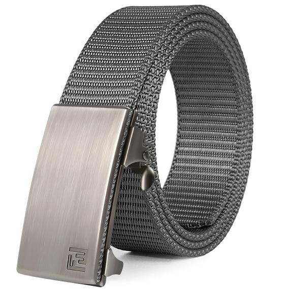 Fairwin Ratchet Belts for Men, 1.25-Inch Nylon Automatic Buckle Belt, No Holes Invisible Belt