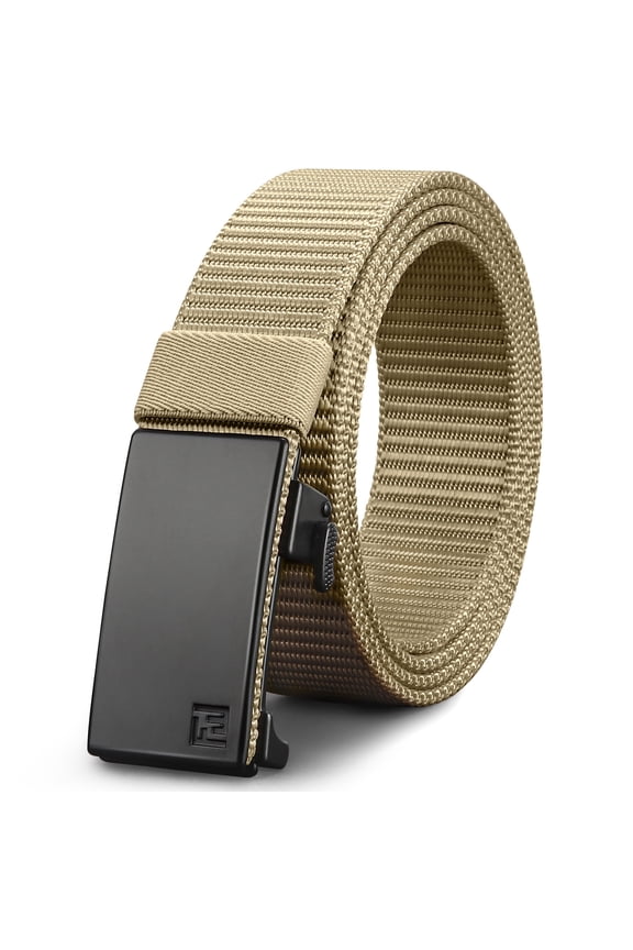 Ratchet Belts for Men, 1.25-Inch Nylon Automatic Buckle Belt