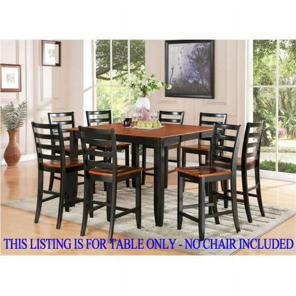 Fairwinds Gathering Counter Height Dining Square 54 In. Table With 18 In. Butterfly Leaf Finished In Black & Cherry