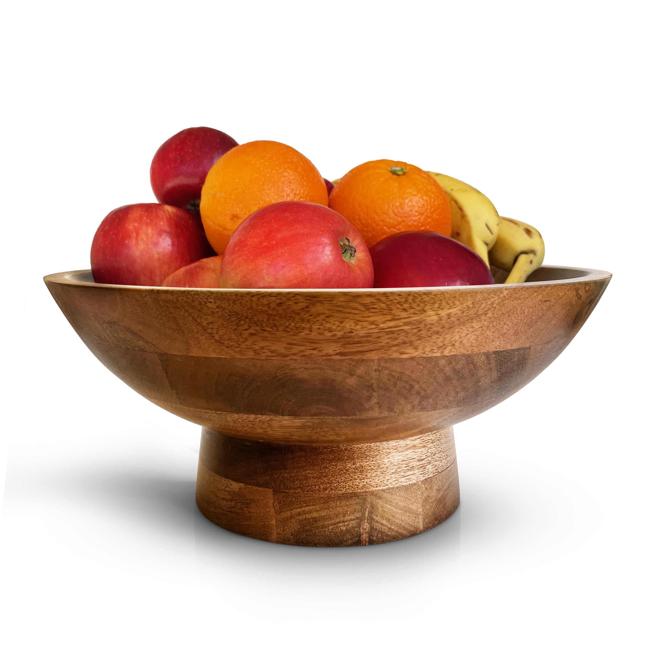 Mango Wood Pedestal Bowl
