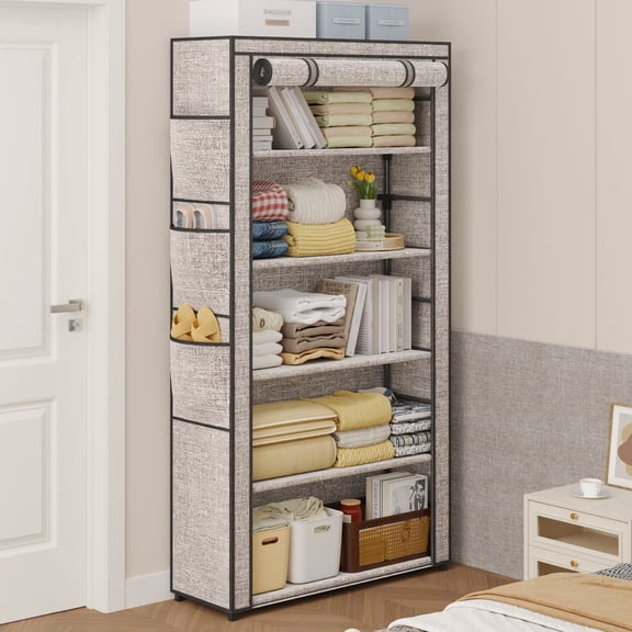 Fairy 10-Tier Closet Storage Shelves, Adjustable Shelves for Storage Pantry Shelves, Storage Rack Shelving Unit Organizer for Bedroom Laundry