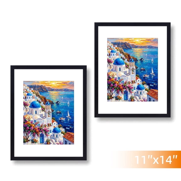 Fairy 2 Pack 11x14 Inch Black Picture Frames, WWall Decor Photo Frames for Living Room, Bedroom and Office