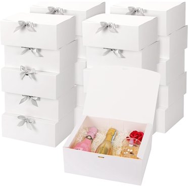 Round Gift Boxes With Lids Set Of 4 White Gift Box Assorted Sizes Nesting Gift Boxes For Presents Birthday Bridesmaid Wedding Valentines Christmas Party Favor Boxes