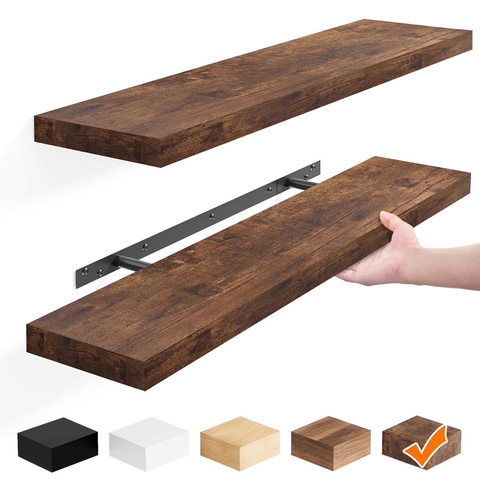 Picture of Fairy 2pcs Floating Shelves for Wall, 22.5in Bathroom Kitchen Shelves ...
