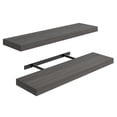 thumbnail image 1 of Fairy 2pcs Gray Floating Shelves for Wall, 22.5in Wall Mounted Storage Shelves for Bathroom, Kitchen, Bedroom and Living Room, 1 of 7