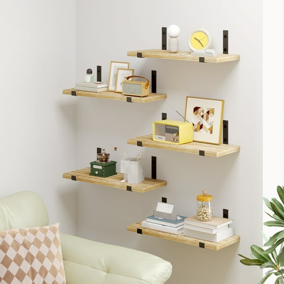 Fairy 4.7 x 15.7 inches Carbonized Black Floating Shelf (5 Count)