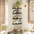 thumbnail image 1 of Fairy 4 Tier Black Corner Floating Shelves for Wall, Modern Space-Saving Corner Shelf Unit, 1 of 7