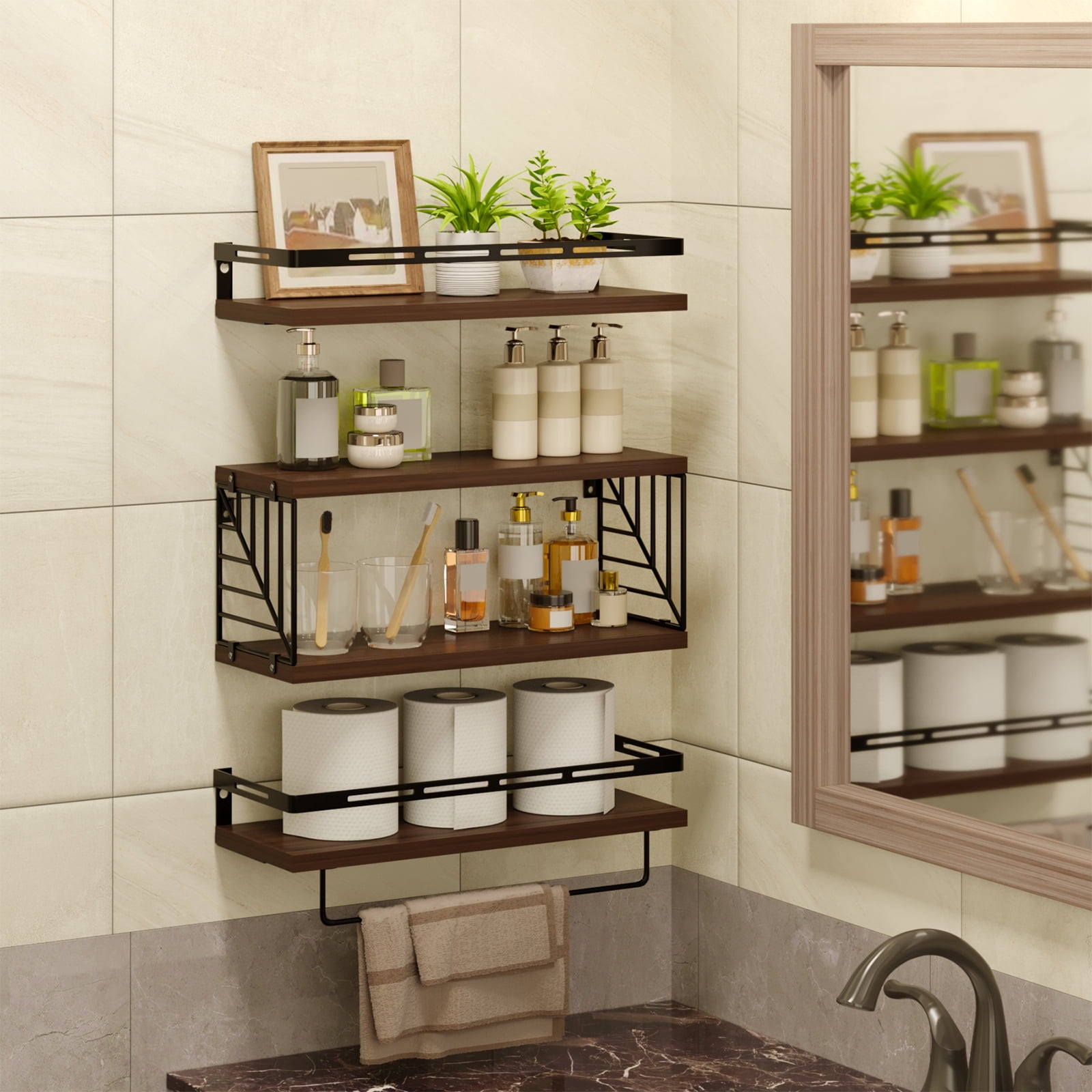 Fairy 4pcs Bathroom Floating Shelves