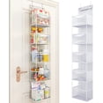 thumbnail image 1 of Fairy 5-Shelf Over The Door Hanging Pantry Organizer, Room Organizer with Clear Plastic Pockets, 25lb Ultra Sturdy & Large Capacity, 58.9x11.8x6.3 inches, White, 1 of 5