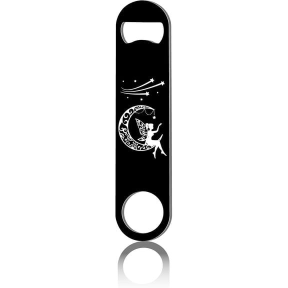 Fairy Angel Flat Bottle Opener Moon Speed Metal Opener Heavy Duty Bottle Opener Stainless Steel Key