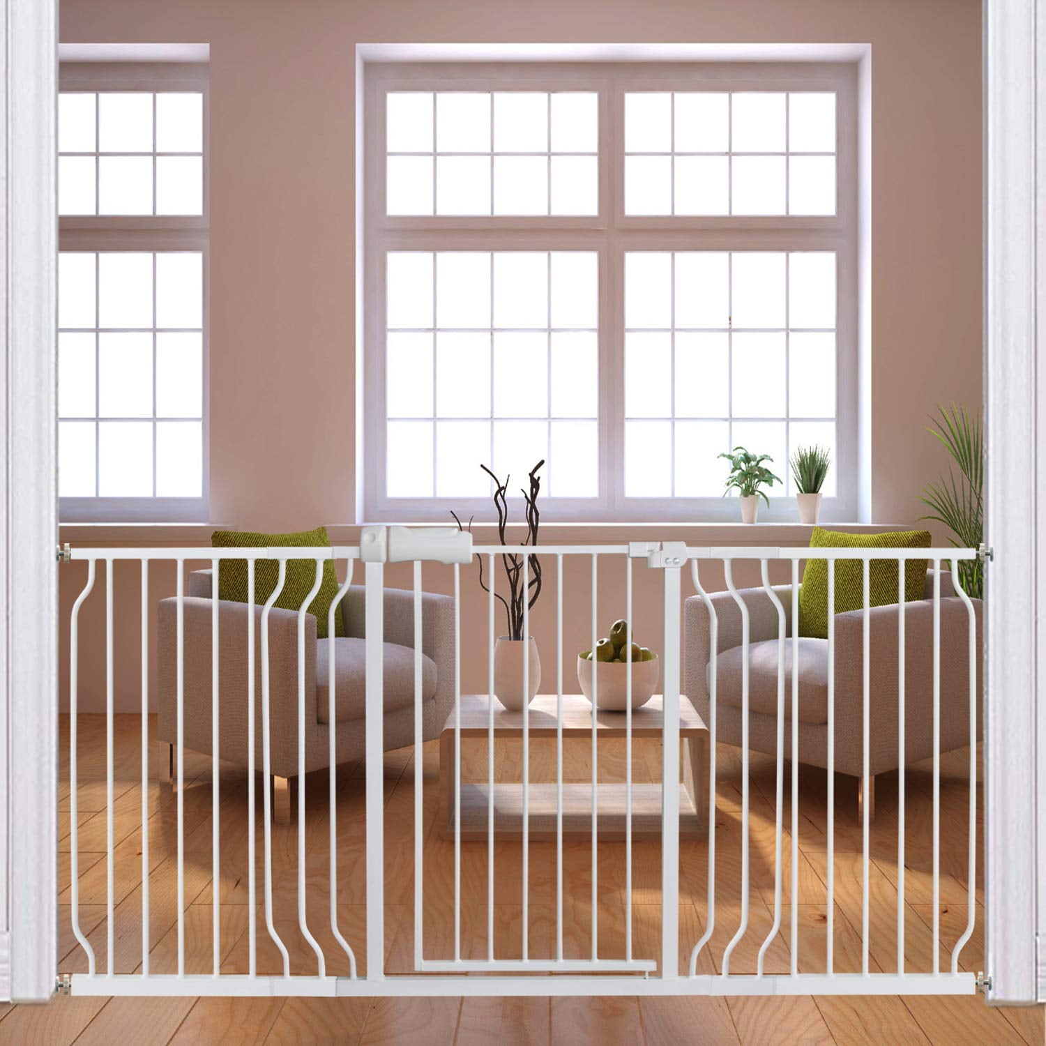 Pressure mounted walk through baby gate sales