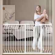 Fairy Baby Baby Gate Tall 40.55 Extra Wide Pet Dog Gate 30-63 White Metal