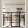 thumbnail image 1 of Fairy Baby Baby Gate Tall 40.55" Extra Wide Pet Dog Gate 30"-63" Black Metal, 1 of 8