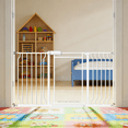 thumbnail image 1 of Fairy Baby Triple Lock Baby Gate with Clear Acrylic Panel - Adjustable 48-56" Wide Pressure Mount for Stairs Doorways, 1 of 9