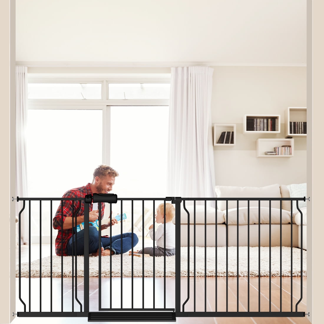 Barriere De Securite Bebe Fairy Baby Black Extra Wide Baby Gates