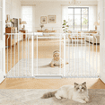 thumbnail image 1 of Fairy Baby Triple Lock Baby Gate with Clear Acrylic Panel - Adjustable 57-64" Wide Pressure Mount for Stairs Doorways, 1 of 11