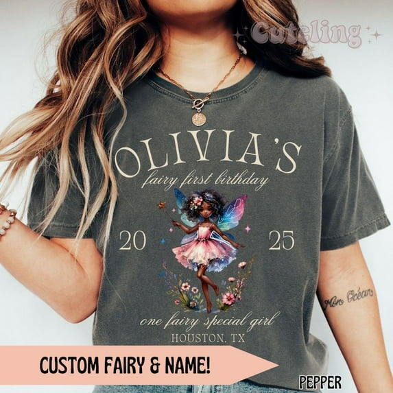 Fairy Birthday Family T-Shirts, Magical First Birthday Outfit, Comfort Colors Matching Fairy Shirts