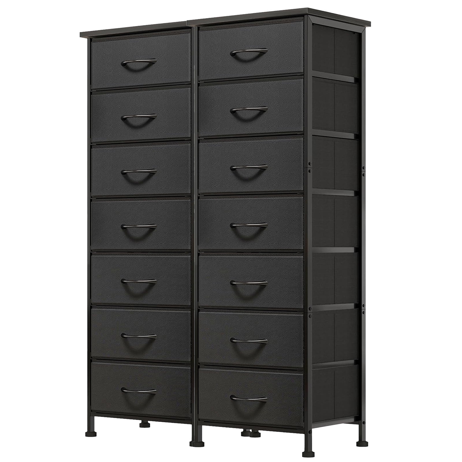 Fairy Black Tall Dresser for Bedroom, Storage Dresser Organizer with 14 ...