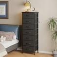 thumbnail image 1 of Fairy Black Tall Dresser with 7 Fabric Drawers, Bedroom Storage Organizer for Closet, Entryway, Hallway, 1 of 6