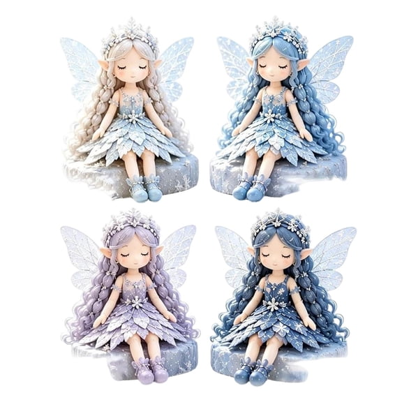 Fairy Cloth Sewing DIY Craft Kit with Multiple Hair Color Options, Three Dimensional Wing Elf Handmade Fabric Figurine Making Set,for Home Table Decor Holiday Handcraft Gift