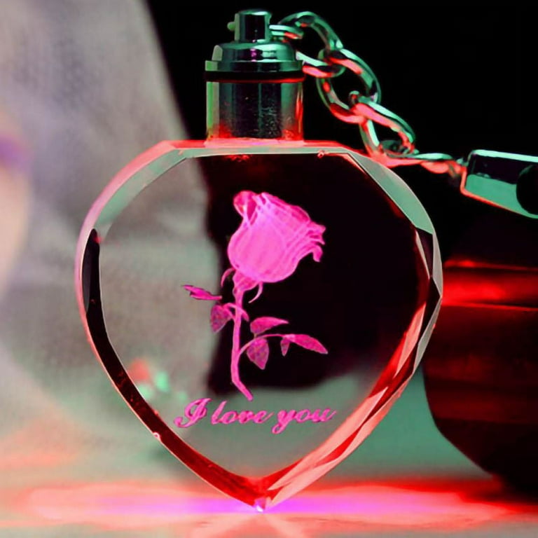 Pink Love Heart Keychain Pink Love Heart Keychain