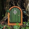 thumbnail image 1 of Fairy Door and Window Set for Tree Trunk, Miniature Outdoor Fairy Garden Decor, Enchanted Tiny House Door,Whimsical Lawn Ornament, Magic Fairy Tale Gift for Kids,Handcrafted Mini Fairy Door Sculpture, 1 of 3