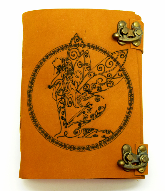 Fairy Embossed Leather Journal, (Hardcover)
