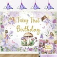 thumbnail image 1 of Fairy First Birthday Backdrop for Girls Purple Floral 1st Birthday Photography Background Spring Butterfly Flowers Magical Princess Fairy Birthday Party Decorations Banner Supplies Photo Booth Props, 1 of 5