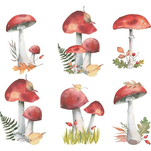 Fairy Forest Mushroom Plant Wall Sticker Decal Kids Room Nursery Art Mural