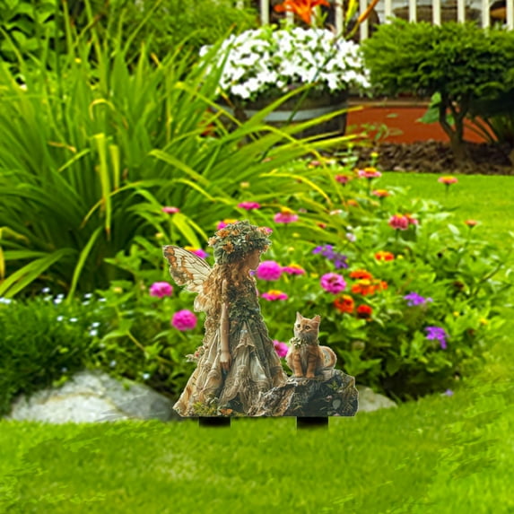 Fairy Garden Decor - Bohemian Vintage Acrylic Planter Inserts & Statues, Whimsical Outdoor Fairy Figures for Flower Pots, DIY Garden Accessories, Yard & Lawn Decor (2025 New Design)