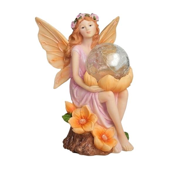 Fairy Garden Decor | Solar Garden Light Outdoor | Whimsical Garden Decor | Garden Sculpture for Yard and Patio