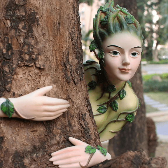 Fairy Garden Decor for Outside, Resin Art Fairy Ornament for Yard Patio Gardening