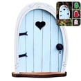 thumbnail image 1 of Fairy Garden Door Accessories for Trees Miniature Fairy Doors Wall Wooden Door Ornaments Art Sculpture Decoration DIY Fairies Door Indoor/Outdoor Mystical Door for Tree Trunk, 1 of 2