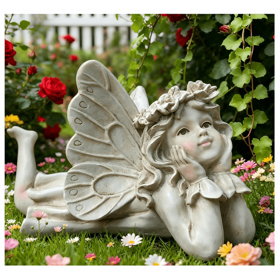 DurableDelights Fairy Garden Figurines Angel Statue with Butterfly ...
