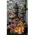 thumbnail image 1 of Fairy Garden LED Light Up Castle Stone House With Tall Tower Roofs Figurine, 1 of 9