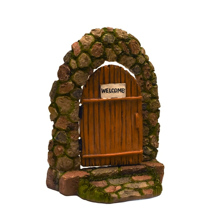 Mini Stone Doorway Fairy Garden Welcome Door Miniature Dollhouse Decor Accessory Mini Stone Doorway Fairy Garden Welcome Door Miniature Dollhouse Decor Accessory